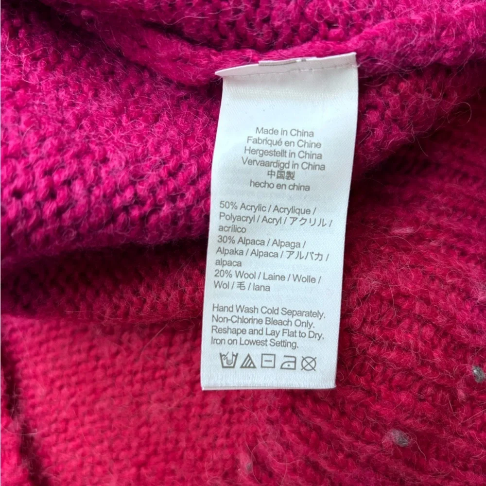J. Crew Vibrant Pink Crew Neck Sweater